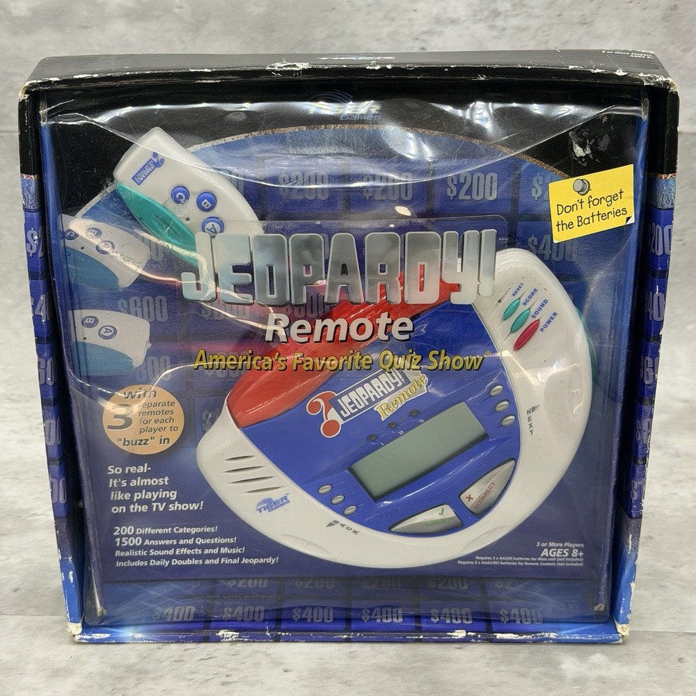 Tiger Games Jeopardy! Remote Handheld Electronic Game 2004 Ages 8+ MPN 59050